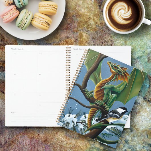 Groene Dragon Chickadees Winter Planner