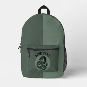 Groene Dragon Print Cut Naaizak Bedrukte Rugzak