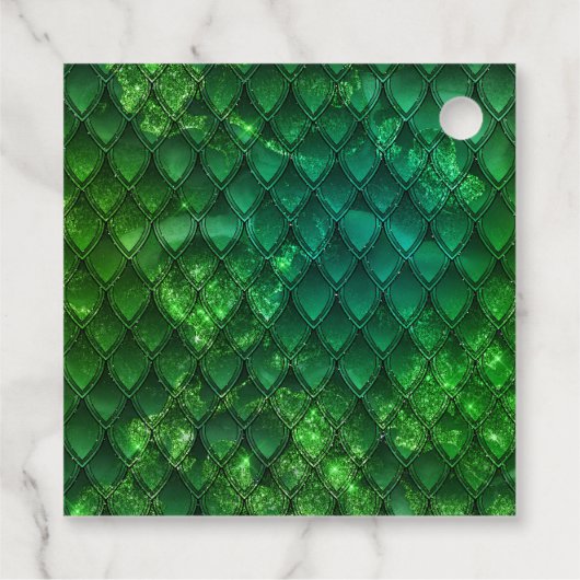 Groene Dragon Schalen Gouden Verjaardag Dank u Bedankjes Labels (Achterkant)