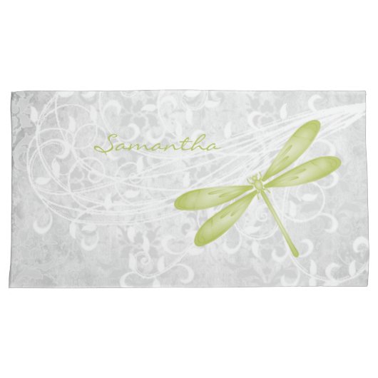 Groene Dragonfly - Aangepast Hoesje voor piloot Kussensloop (Voorkant-Rechts)