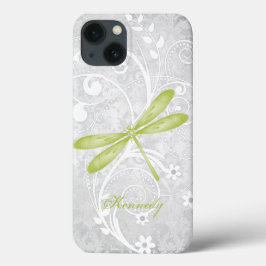 Groene Dragonfly gepersonaliseerd iPhone 13 Hoesje