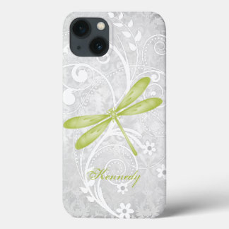Groene Dragonfly gepersonaliseerd iPhone 13 Hoesje