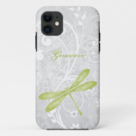Groene Dragonfly gepersonaliseerd iPhone 11 Hoesje
