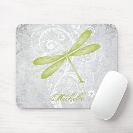 Groene Dragonfly gepersonaliseerd Muismat (Met muis)