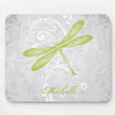 Groene Dragonfly gepersonaliseerd Muismat (Voorkant)
