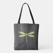 Groene Dragonfly Rustic Canvas tas op maat (Achterkant)