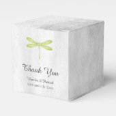 Groene Dragonfly Wedding Favor Boxes Bedankdoosjes (Voorkant Zijde)