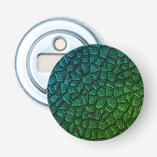 Groene drakenschaal button flesopener