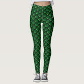 Groene drakenschaal leggings (Voorkant)