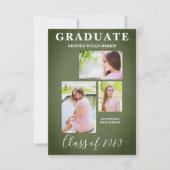 Groene drie foto's Afstuderen van het collage (Voorkant)