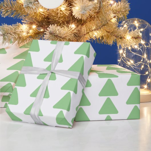 Groene driehoek afdrukken cadeaupapier (Feestdagen)