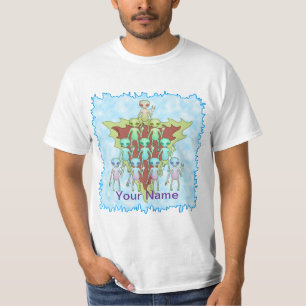 Groene Driehoek Alien T-shirt