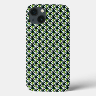 Groene driehoeken iPhone 13 hoesje