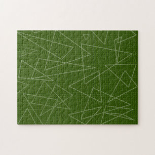 Groene driehoeken legpuzzel