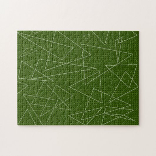 Groene driehoeken legpuzzel (Horizontaal)