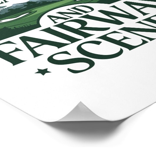 Groene dromen, Golf Trendy Poster (Hoek)