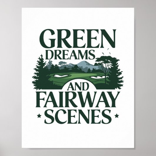 Groene dromen, Golf Trendy Poster (Voorkant)