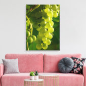 Groene druiven aan de wijnstok canvas afdruk (Insitu (Woonkamer))