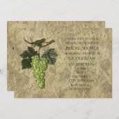 Groene druiven Fruit & Wijnproeverij Uitnodiging (Voorkant / Achterkant)