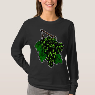 Groene druiven Grafisch Fruit Cluster van druiven T-shirt