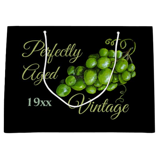 Groene Druiven Grote Geschenktas Groot Cadeauzakje (Voorkant)