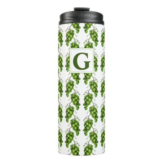 Groene druiven reismok thermosbeker (Voorkant)