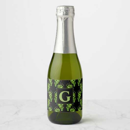 Groene druiven Wijn Drink labels Sparkling Wijnetiket (Voorkant)