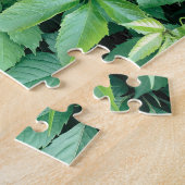 Groene druivenbladeren legpuzzel (Zijkant)