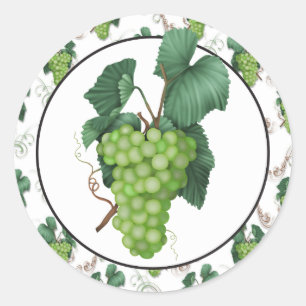Groene Druivenvoer leuke sticker