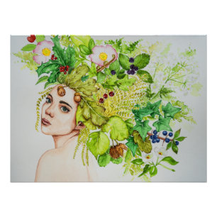 Groene Dryad Foto Afdruk