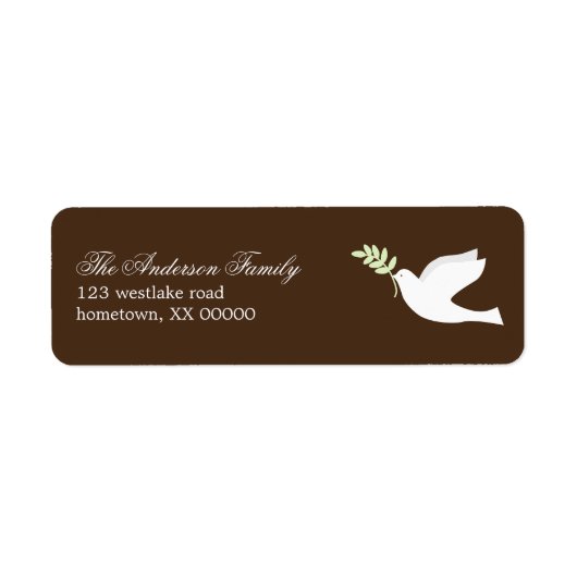 Groene duif Adresetiketten Etiket (Voorkant)