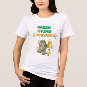 GROENE DUIM GEACTIVEERD WITTE TUINIEREN VROUWEN Tri-Blend SHIRT