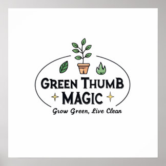Groene Duim Magie | T-shirt voor Stadstuinieren Poster