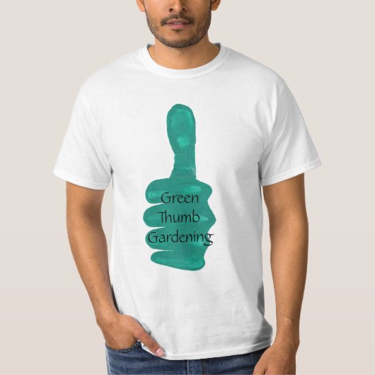 Groene Duim Tuinieren Business Tshirts Sjabloon (Voorkant)