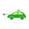 Groene eco-elektrische auto - Ecologie, milieu