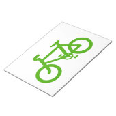 Groene Eco-fiets Notitieblok (Schuin)