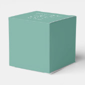 Groene Editable Bridesmaid Favor Box Bedankdoosjes (Achterkant)