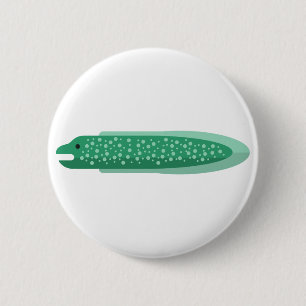 Groene Eel Primitieve stijl Ronde Button 5,7 Cm