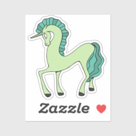 Groene Eenhoorn Sticker