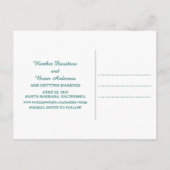 Groene Eenvoudige afdruk bespaart de datum Aankondigingskaart (Achterkant)