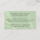 Groene eenvoudige bakkerij Elegant Feminine Logo C Visitekaartje (Achterkant)