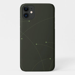 Groene, eenvoudige, elegante, moderne abstracte na iPhone 11 hoesje