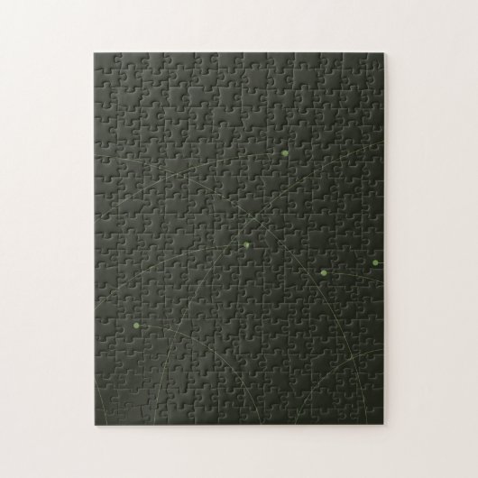 Groene, eenvoudige, elegante, moderne abstracte na legpuzzel (Verticaal)