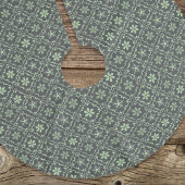 Groene Eenvoudige Kerst Sneeuwvlok Patroon Kerstboom Rok