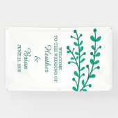 Groene eenvoudige olievlek spandoek (Horizontaal)