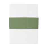 Groene eenvoudige, vaste kleurenbruiloft uitnodigingen wikkel (Achterkant Voorbeeld)