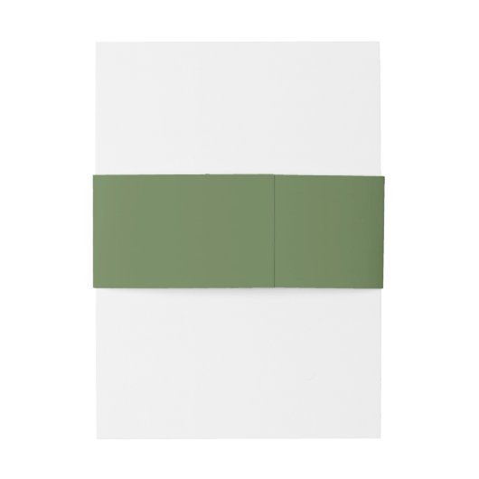 Groene eenvoudige, vaste kleurenbruiloft uitnodigingen wikkel (Achterkant Voorbeeld)