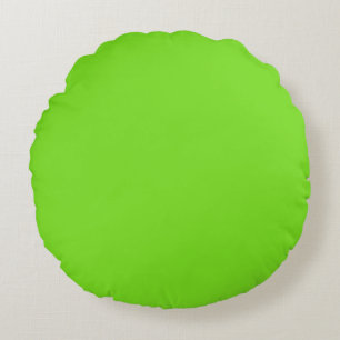 Groene effen kleur rond kussen