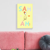 Groene eieren en am | Sam-I-Am Canvas Afdruk (Insitu (Woonkamer))