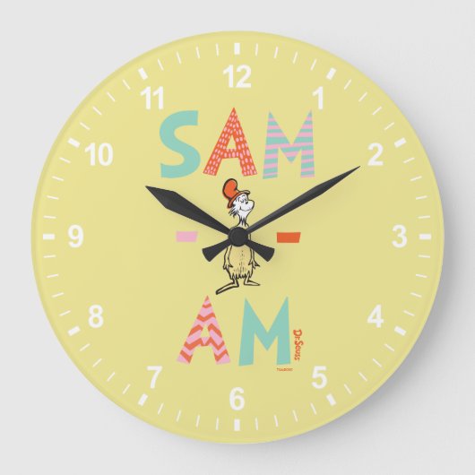 Groene eieren en am | Sam-I-Am Grote Klok (Voorkant)